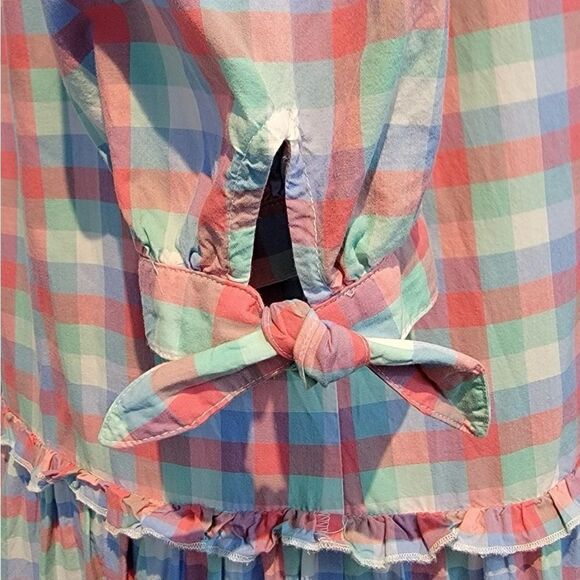 EUC KATE SPADE NEW YORK Plaid Print Midi Length Off the Shoulder Tent Dress - Picture 13 of 15